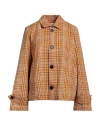 Marni Woman Coat Marigold Size 10 Virgin Wool, Lambskin In Yellow