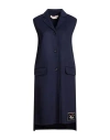 Marni Woman Coat Navy Blue Size 6 Virgin Wool, Cashmere, Polyamide In Navy Blue