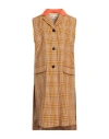 Marni Woman Coat Orange Size 6 Virgin Wool, Lambskin