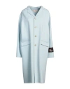 Marni Woman Coat Sky Blue Size 4 Virgin Wool, Cashmere, Polyamide In Blue