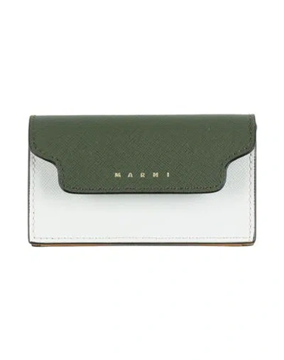 Marni Woman Coin Purse Dark Green Size - Cow Leather