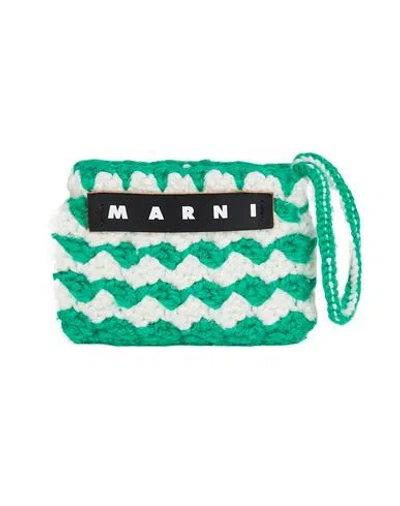 Marni Woman Coin Purse Green Size - Acrylic, Cotton, Polypropylene
