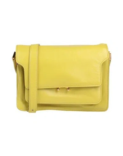 Marni Woman Cross-body Bag Acid Green Size - Bovine Leather, Brass, Steel In Yellow