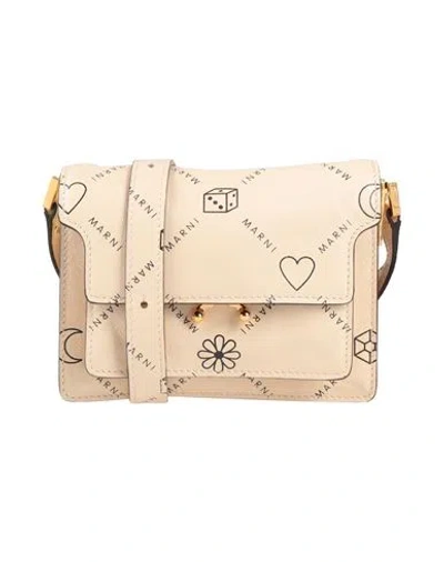 Marni Woman Cross-body Bag Beige Size - Bovine Leather, Brass, Steel