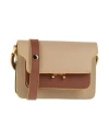 Marni Woman Cross-body Bag Beige Size - Cow Leather, Brass