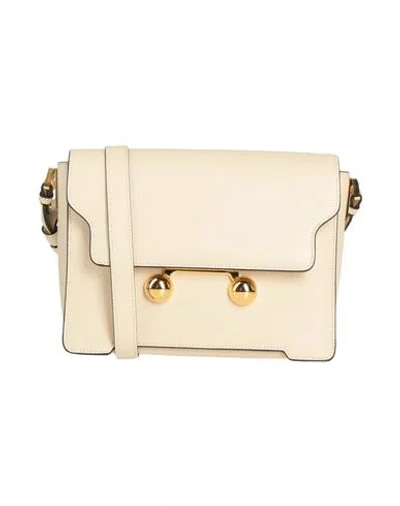 Marni Woman Cross-body Bag Beige Size - Cow Leather, Steel