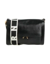 Marni Woman Cross-body Bag Black Size - Cow Leather, Polyester, Brass, Zinc, Aluminum