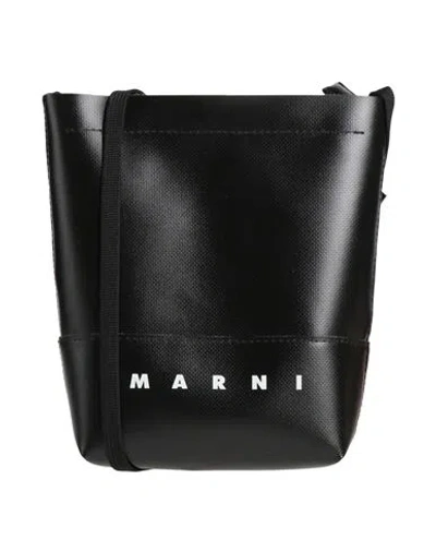 Marni Woman Cross-body Bag Black Size - Polyurethane, Polyester, Brass, Steel