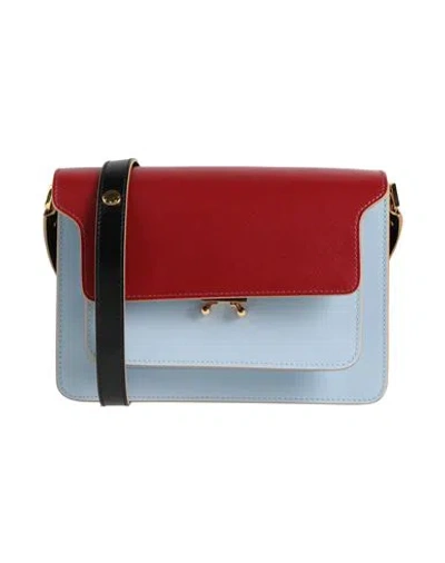 Marni Woman Cross-body Bag Brick Size - Calfskin In Red