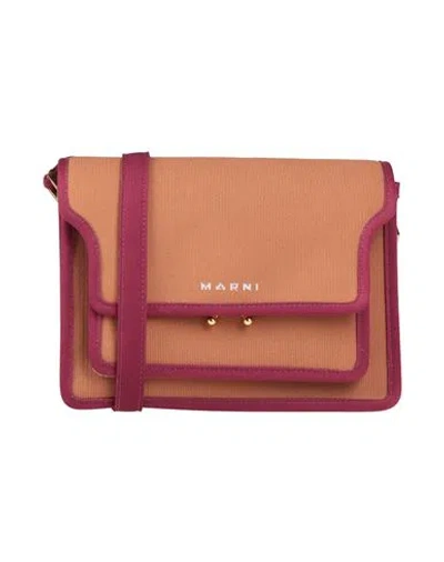 Marni Woman Cross-body Bag Brown Size - Textile Fibers