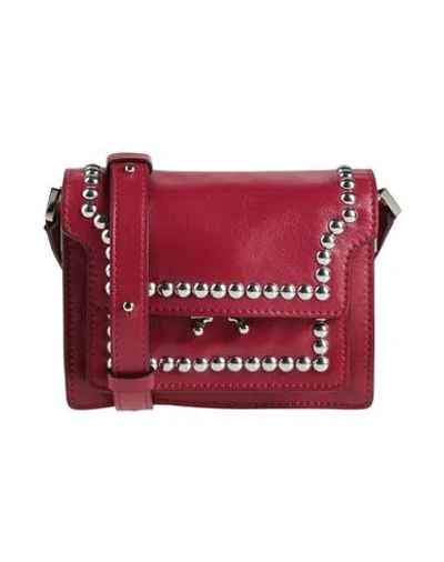 Marni Woman Cross-body Bag Burgundy Size - Cow Leather, Brass, Steel In Red