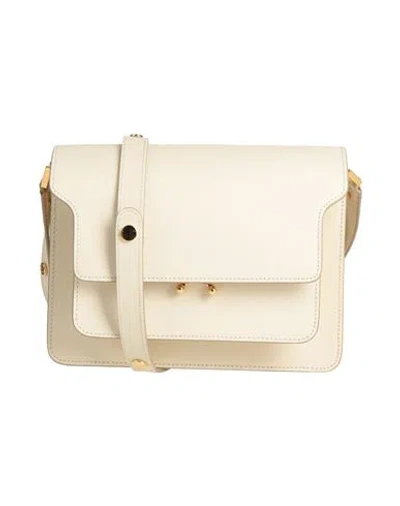 Marni Woman Cross-body Bag Cream Size - Bovine Leather, Brass In White