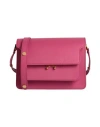Marni Trunk Leather Crossbody Bag In Pink