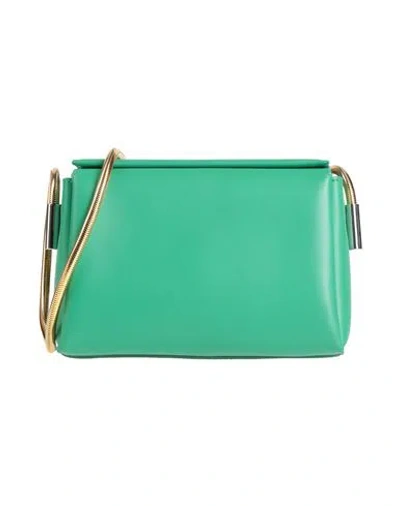 Marni Woman Cross-body Bag Green Size - Cow Leather, Brass