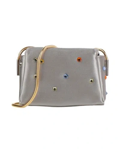 Marni Woman Cross-body Bag Grey Size - Viscose, Silk, Brass
