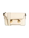 Marni Cream Leather Trunkaroo Mini Shoulder Bag In White
