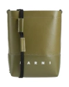 Marni Woman Cross-body Bag Khaki Size - Polyurethane, Polyester, Brass, Steel In Beige