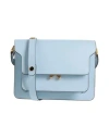 Marni Woman Cross-body Bag Light Blue Size - Bovine Leather, Brass
