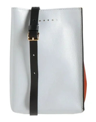 Marni Woman Cross-body Bag Light Grey Size - Bovine Leather, Brass