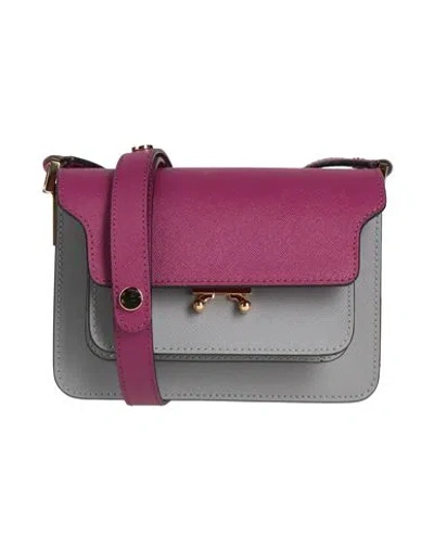 Marni Woman Cross-body Bag Light Grey Size - Bovine Leather, Steel, Brass