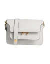 Marni Woman Cross-body Bag Light Grey Size - Cow Leather, Brass In Gray