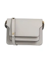 Marni Woman Cross-body Bag Light Grey Size - Cow Leather, Brass, Steel In Gray