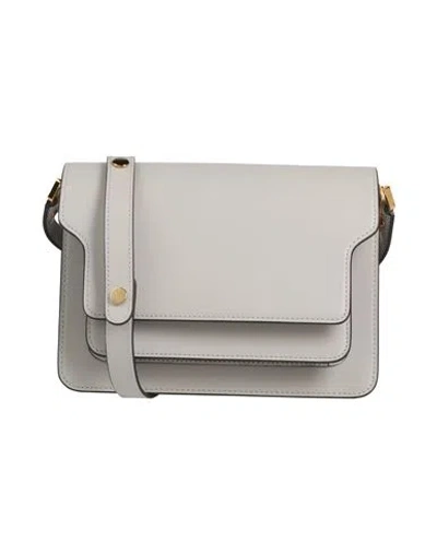 Marni Woman Cross-body Bag Light Grey Size - Cow Leather, Brass, Steel In Gray