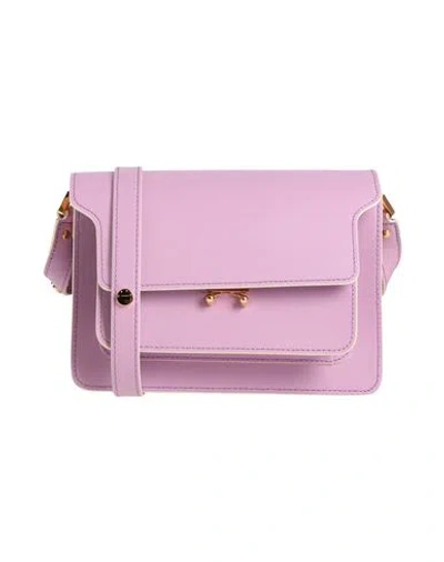 Marni Woman Cross-body Bag Lilac Size - Bovine Leather, Brass In Purple