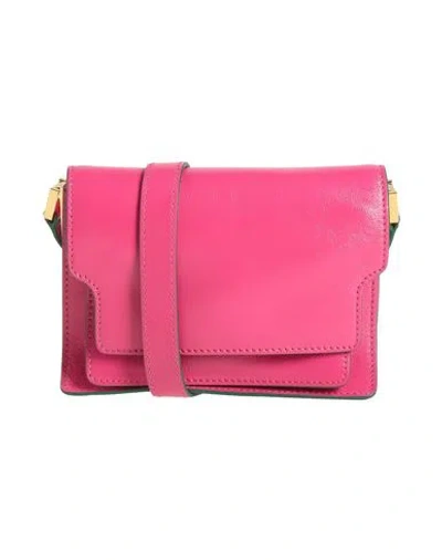 Marni Woman Cross-body Bag Magenta Size - Leather In Purple