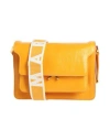 Marni Woman Cross-body Bag Mandarin Size - Cow Leather, Polyester, Brass, Zinc, Aluminum