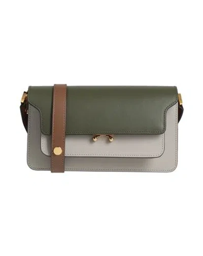 Marni Woman Cross-body Bag Military Green Size - Cow Leather