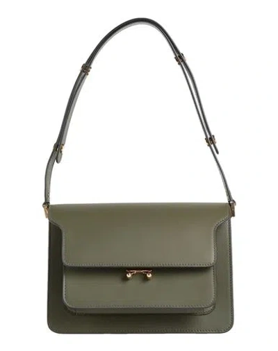 Marni Woman Cross-body Bag Military Green Size - Leather