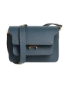 Marni Woman Cross-body Bag Navy Size - Bovine Leather, Brass