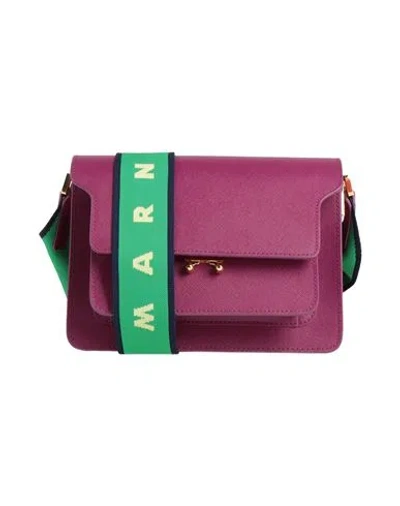 Marni Woman Cross-body Bag Purple Size - Bovine Leather