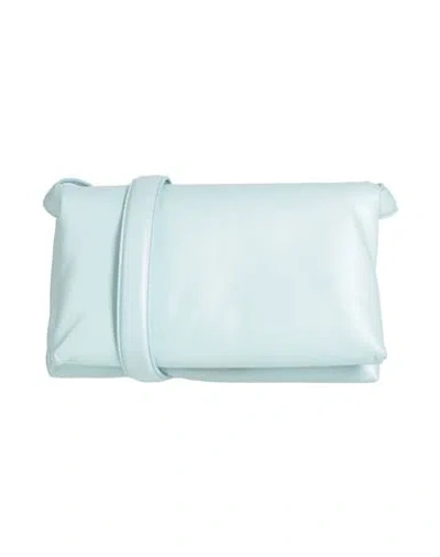 Marni Woman Cross-body Bag Sky Blue Size - Cow Leather, Brass