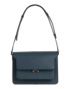 Marni Woman Cross-body Bag Slate Blue Size - Leather In Blue