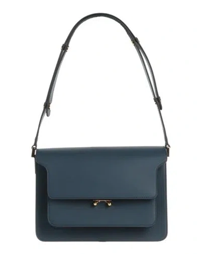 Marni Woman Cross-body Bag Slate Blue Size - Leather