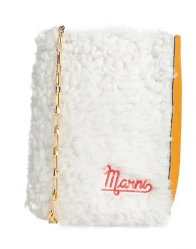Marni Woman Cross-body Bag White Size - Calfskin, Lambswool
