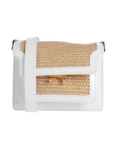 Marni Woman Cross-body Bag White Size - Cotton, Polyamide, Cow Leather, Brass, Steel