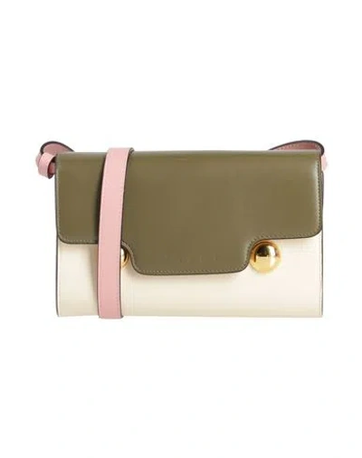 Marni Woman Cross-body Bag Cream Size - Cow Leather, Zamak In Multi