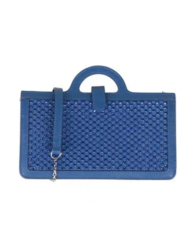 Marni Woman Crossbody Wallet Bright Blue Size - Polyester, Elastane, Glass, Cow Leather, Zinc