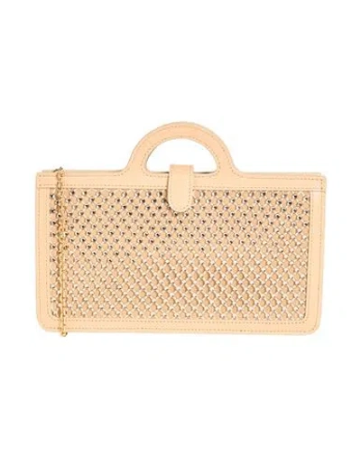 Marni Woman Crossbody Wallet Camel Size - Polyester, Elastane, Glass, Cow Leather, Zinc In Sand