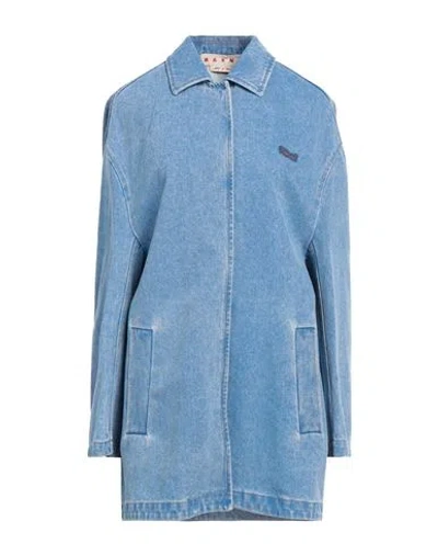 MARNI MARNI WOMAN DENIM OUTERWEAR BLUE SIZE 2 COTTON