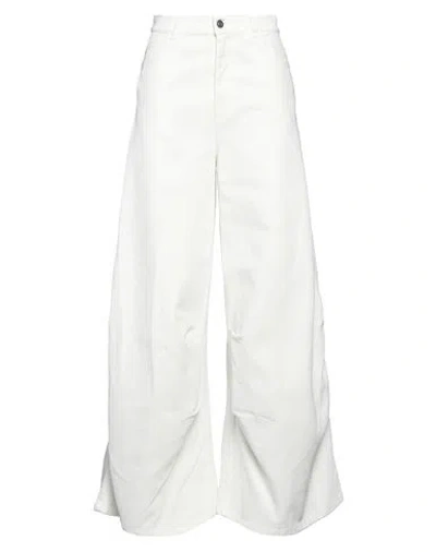Marni Woman Jeans Cream Size 2 Cotton, Acrylic In White