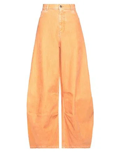 Marni Woman Jeans Orange Size 4 Cotton, Acrylic