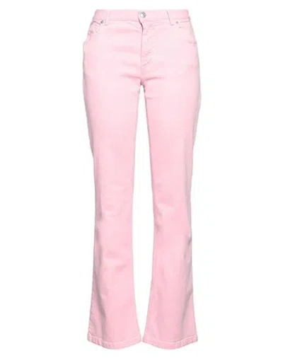 Marni Pink Cotton Jeans In Pink Clematis