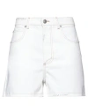 Marni Floral-print Denim Shorts In White