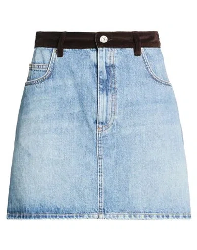 Marni Woman Denim Skirt Blue Size 6 Cotton