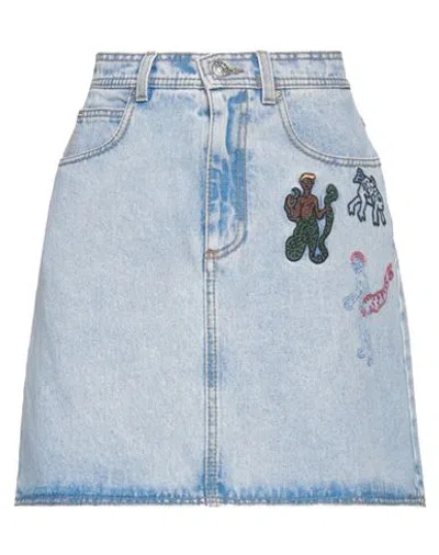 MARNI MARNI WOMAN DENIM SKIRT BLUE SIZE 8 COTTON