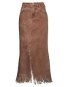 Marni Woman Denim Skirt Brown Size 8 Cotton